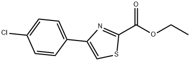 4-(4-クロロフェニル)-1,3-チアゾール-2-カルボン酸エチル 化学構造式
