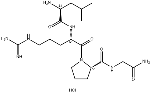 H-LEU-ARG-PRO-GLY-NH2 2HCL 化学構造式