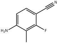4-氨基-2-氟-3-甲基苯腈 结构式