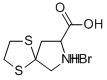 1,4-Dithia-7-azaspiro[4,4]nonane-8-carboxylic acid hydrobromide 化学構造式