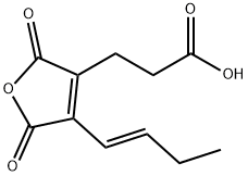 2,5-Dihydro-4-(1-butenyl)-2,5-dioxofuran-3-propanoic acid 结构式