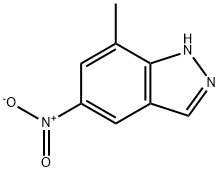 7-甲基-5-硝基-1H-吲唑, 75785-12-5, 结构式