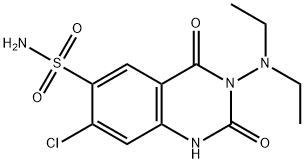 1,2,3,4-Tetrahydro-7-chloro-3-(diethylamino)-2,4-dioxo-6-quinazolinesu lfonamide Structure
