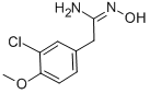 BENZENEETHANIMIDAMIDE,3-CHLORO-N-HYDROXY-4-METHOXY- Structure