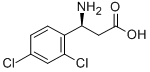 (S)-3-アミノ-3-(2,4-ジクロロフェニル)プロパン酸 化学構造式
