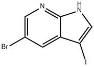 5-BROMO-3-IODO-1H-PYRROLO[2,3-B]PYRIDINE Structure