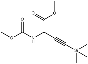 3-Butynoic acid, 2-[(methoxycarbonyl)amino]-4-(trimethylsilyl)-, methyl ester Struktur