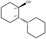 rel-2β*-ピペリジノシクロヘキサン-1α*-オール 化学構造式