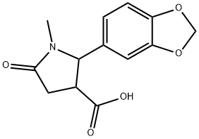 2-(1,3-BENZODIOXOL-5-YL)-1-METHYL-5-OXO-3-PYRROLIDINECARBOXYLIC ACID Structure