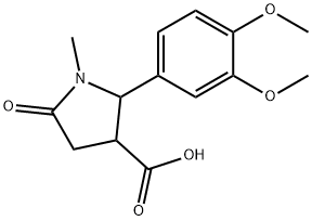 2-(3,4-DIMETHOXYPHENYL)-1-METHYL-5-OXOPYRROLIDINE-3-CARBOXYLIC ACID 结构式