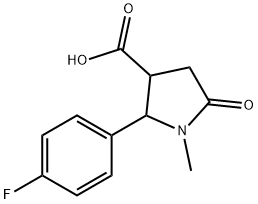 2-(4-FLUOROPHENYL)-1-METHYL-5-OXO-3-PYRROLIDINECARBOXYLIC ACID Structure