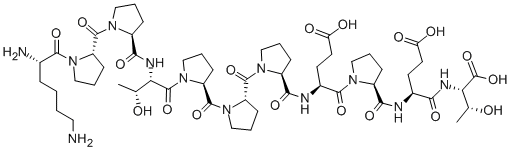 H-LYS-PRO-PRO-THR-PRO-PRO-PRO-GLU-PRO-GLU-THR-OH Structure