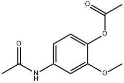 N-[4-(Acetyloxy)-3-methoxyphenyl]-acetamide, 75813-77-3, 结构式