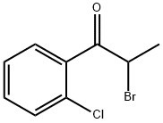 2-ブロモ-1-(2-クロロフェニル)-1-プロパノン 化学構造式