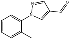 1-(2-メチルフェニル)-1H-ピラゾール-4-カルブアルデヒド 化学構造式