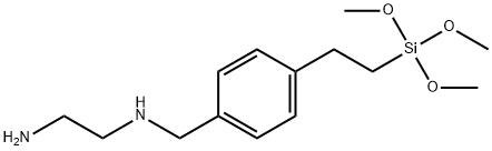 N-[[4-[2-(トリメトキシシリル)エチル]フェニル]メチル]-1,2-エタンジアミン 化学構造式