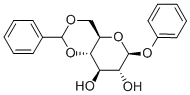 (-)-(4,6-O-BENZYLIDENE)PHENYL-BETA-D-GLUCOPYRANOSIDE Struktur