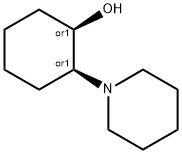 rel-2α*-(ピペリジン-1-イル)シクロヘキサン-1α*-オール 化学構造式