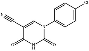 1-(4-CHLOROPHENYL)-2,4-DIOXO-1,2,3,4-TETRAHYDROPYRIMIDINE-5-CARBONITRILE Struktur