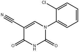 1-(2-氯苯基)-2,4-二氧代-1,2,3,4-四氢嘧啶-5-甲腈, 75838-07-2, 结构式