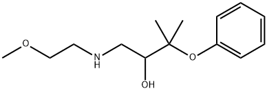 1-[(2-メトキシエチル)アミノ]-3-メチル-3-フェノキシ-2-ブタノール 化学構造式