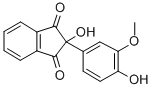 1H-Indene-1,3(2H)-dione, 2-hydroxy-2-(4-hydroxy-3-methoxyphenyl)- Structure