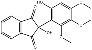 1,3-Indandione, 2-hydroxy-2-(2-hydroxy-4,5,6-trimethoxyphenyl)- Struktur