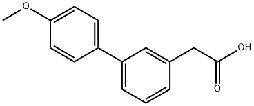 (4'-甲氧基-联苯-3-基)-乙酸 结构式
