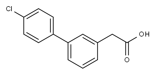 3-BIPHENYL-4'-CHLORO-ACETIC ACID
 Structure