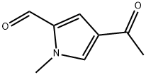 4-アセチル-1-メチル-1H-ピロール-2-カルブアルデヒド 化学構造式