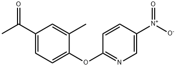 1-{3-methyl-4-[(5-nitropyridin-2-yl)oxy]phenyl}ethanone Structure