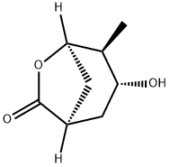 6-Oxabicyclo[3.2.1]octan-7-one, 3-hydroxy-4-methyl-, (1R,3R,4S,5R)- (9CI) 化学構造式