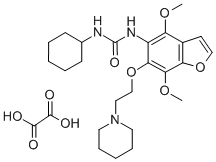 Urea, 1-(4,7-dimethoxy-6-(2-piperidinoethoxy)-5-benzofuranyl)-3-cycloh exyl-, oxalate|