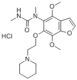 1-(4,7-Dimethoxy-6-(2-piperidinoethoxy)-5-benzofuranyl)-1,3-dimethylur ea hydrochloride Structure
