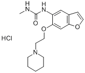 Urea, 1-(6-(2-piperidinoethoxy)-5-benzofuranyl)-3-methyl, hydrochlorid e|