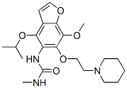 3-[7-methoxy-6-[2-(1-piperidyl)ethoxy]-4-propan-2-yloxy-benzofuran-5-y l]-1-methyl-urea Structure