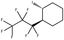 TRANS-1-ヨード-2-(ヘプタフルオロプロピル)シクロヘキサン 化学構造式