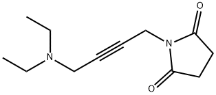 N-[4-(ジエチルアミノ)-2-ブチニル]スクシンイミド 化学構造式