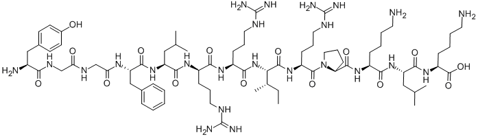 H-TYR-GLY-GLY-PHE-LEU-D-ARG-ARG-ILE-ARG-PRO-LYS-LEU-LYS-OH Structure