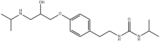 rac-N-[2-[4-[(R*)-2-ヒドロキシ-3-[(1-メチルエチル)アミノ]プロポキシ]フェニル]エチル]-N'-(1-メチルエチル)尿素 化学構造式