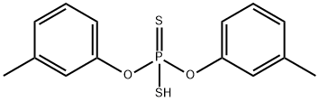 Bis(3-methylphenyloxy)mercaptophosphine sulfide 结构式
