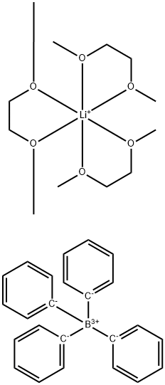 テトラフェニルほう酸トリス(1,2-ジメトキシエタン)リチウム 化学構造式