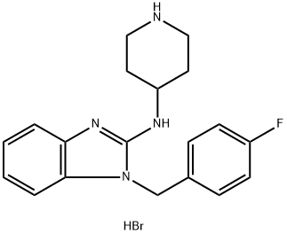 1-(4-fluorobenzyl)-N-piperidin-4-yl-1H-benzimidazol-2-amine dihydrobromide 结构式
