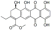 (4R)-6,11-Dioxo-2-ethyl-3,4,6,11-tetrahydro-4,5,7,10-tetrahydroxy-1-naphthacenecarboxylic acid methyl ester Struktur