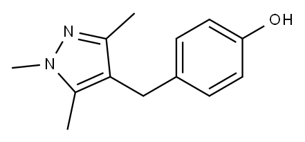 4-[(1,3,5-TRIMETHYL-1H-PYRAZOL-4-YL)METHYL]BENZENOL 化学構造式