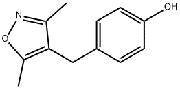 4-[(3,5-ジメチル-4-イソオキサゾリル)メチル]ベンゼノール 化学構造式