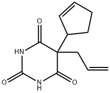 5-烯丙基-5-(2-环戊烯-1-基)巴比妥酸,76-68-6,结构式
