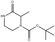 2-METHYL-3-OXO-PIPERAZINE-1-CARBOXYLIC ACID TERT-BUTYL ESTER Struktur