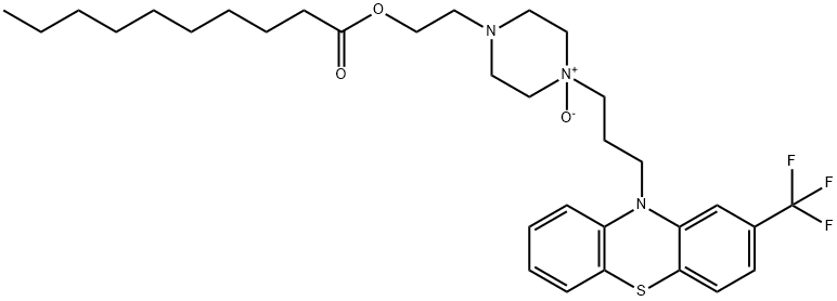 2-[4-oxido-4-[3-[2-(trifluoromethyl)phenothiazin-10-yl]propyl]-2,3,5,6 -tetrahydropyrazin-1-yl]ethyl decanoate Structure