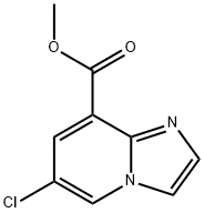 6-クロロイミダゾ[1,2-A]ピリジン-8-カルボン酸メチル 化学構造式